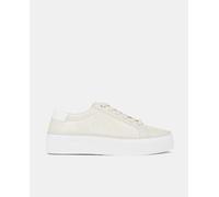 Calvin Klein Zapatillas de mujer en combinación de materiales con plataforma. Blanco 41