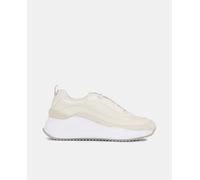 Calvin Klein Zapatillas de mujer en piel con cuña. Beige 38