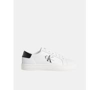 Calvin Klein Zapatillas de mujer tipo casco con monograma. Blanco 39