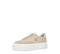 Calvin Klein Flatform Lace Up Nyl Mix Yw0Yw02013, Parte Superior Baja Mujer, Beige (Stony Beige/Bright White), 40 EU