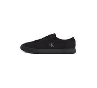 Calvin Klein Sneaker con Suela Vulcanizada Hombre Canvas Low Top, Negro (Triple Black), 43