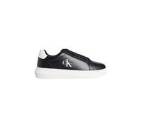 Calvin Klein Sneaker con Suela Cupsole Hombre Chunky Mono de Piel, Negro (Black/Bright White), 45