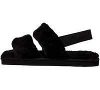 Calvin Klein Zapatillas para estar en casa Slipper Mujer Home Velcro Flur Calentitas, Negro (Triple Black), 41