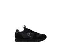 Calvin Klein Zapatillas para Hombre Runner Sneaker Sock Laceup de Nailon y Piel Deportivas, Blanco (Bright White/Eggshell), 40