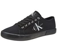 Calvin Klein Zapatillas para Hombre Sneaker Essential Vulcanized, Negro (Triple Black), 40