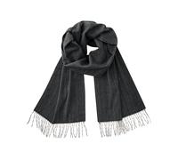 Calvin Olivia - Bufanda gruesa para mujer, para otoño e invierno, bufanda clásica a cuadros, abrigo de lujo, cálida, suave, de gran tamaño, sensación de cachemira, Cuadros grandes gris y negro