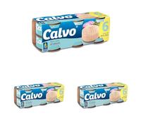 CALVO atún claro al natural pack 6 unidades 56 gr (Paquete de 3)
