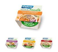 Calvo Ensaladas Foodie Pack 4 Variedades (Garbanzo, Lentejas, Pasta y Rusa) - Listas para Comer