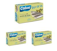 Calvo Sardinas en Aceite de Oliva Baja en Sal 120g (Paquete de 3)