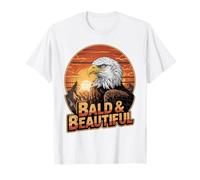 Calvo y hermoso divertido águila calva juego de palabras vintage Sunset Patriot Camiseta