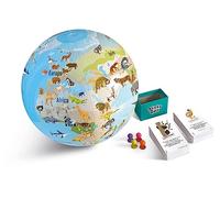 CALY - Inflatable globe game "Animals of the World" Stick’N Quiz 30cm - 032B