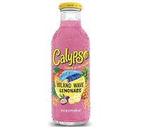 Calypso Lemonade Island Wave - Juego de 12 limonadas americanas con plátano y fruta de la pasión (0,473 l), incluye tapa de cerveza de Berlín