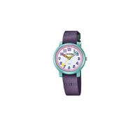 CALYPSO Reloj Analógico Hombre y Mujer - Unisex de Nylon Morado - Movimiento de Cuarzo - Cristal de Alta Resistencia - Resistente al Agua 5 ATM K5811/3