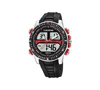 CALYPSO Reloj Digital Hombre Analógico de Caucho Negro - Cuarzo - Resistente al Agua 10 ATM Fecha y Calendario, Cronógrafo, Doble Horario, Luz, Alarma K5773/3 Special Prices