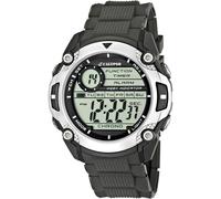 CALYPSO Reloj Digital Hombre de Caucho Gris Reloj Deportivo Hombre - Resistente al Agua 10 ATM Fecha y Calendario, Cronógrafo, Doble Horario, Luz, Alarma, 12 y 24 Horas K5577/1 Digital for Man