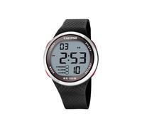 CALYPSO Reloj Digital Hombre de Caucho Negro Reloj Deportivo Hombre | Resistente al Agua 10 ATM Fecha y Calendario, Cronógrafo, Doble Horario, Luz, Alarma, 12 y 24 Horas K5785/4 Color Splash