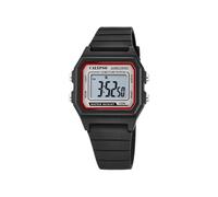 CALYPSO Reloj Digital Hombre de Caucho Negro - Resistente al Agua 10 ATM Fecha y Calendario, Cronógrafo, Doble Horario, Luz, Alarma, 12 y 24 Horas K5805/4 Digital Crush