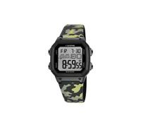 CALYPSO Reloj Digital Hombre de Caucho Verde - Movimiento de Cuarzo - Resistente al Agua 5 ATM Fecha y Calendario, Cronógrafo, Doble Horario, Luz, Alarma, 12 y 24 Horas K5812/4 Digital Crush