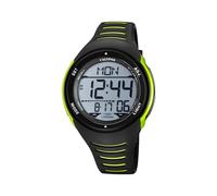 CALYPSO Reloj Digital Hombre K5807/5 Cuarzo - Resistente al Agua 10 ATM Fecha y Calendario, Cronógrafo, Doble Horario, Luz, Alarma, 12 y 24 Horas - Correa de Caucho Negro - Flash Time
