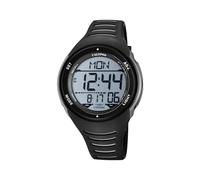 CALYPSO Reloj Digital Hombre K5807/6 Cuarzo - Resistente al Agua 10 ATM Fecha y Calendario, Cronógrafo, Doble Horario, Luz, Alarma, 12 y 24 Horas - Correa de Caucho Negro - Flash Time