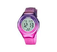Calypso Reloj digital unisex K5841/6 – Caucho morado, cristal resistente, cronógrafo Color Splash
