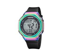 CALYPSO Reloj Digital Hombre y Mujer - Unisex de Caucho Negro - Resistente al Agua 10 ATM Fecha y Calendario, Cronógrafo, Doble Horario, Luz, Alarma, 12 y 24 Horas - Special Prices K5842/3