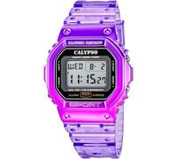 CALYPSO Reloj Digital Hombre y Mujer - Unisex de Caucho - Resistente al Agua 5 ATM Fecha y Calendario, Cronógrafo, Doble Horario, Luz, Alarma, 12 y 24 Horas K5874 - Color Splash