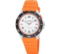 CALYPSO Reloj Hombre Analógico de Caucho Naranja