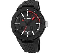 CALYPSO Reloj Hombre Analógico de Caucho Negro - Movimiento de Cuarzo - Resistente al Agua 10 ATM - Relojes Hombre Casual K5629/2 Street Style