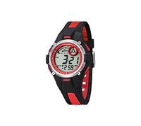 CALYPSO Reloj Modelo K5558/5 de la colección Digital Crush, Caja de 35,68 mm Negro con Correa de Caucho Negro Rojo para Infantil