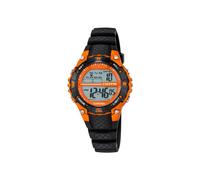 CALYPSO Reloj Modelo K5684/7 de la colección Digital Crush, Caja de 38,00/38,00 mm Naranja con Correa de plástico Negro para niño