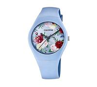 CALYPSO Reloj Modelo K5791/3 de la colección Sweet Time, Caja de 39 mm Azul con Correa de Caucho Azul Claro para señora