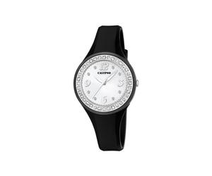 CALYPSO Reloj Mujer Analógico de Caucho Negro | Movimiento de Cuarzo, Relojes Mujer, Cristal de Alta Resistencia, Resistente al Agua 10 ATM K5567/F, Trendy