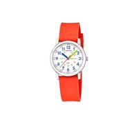 CALYPSO Reloj Infantil K5825/5 Digitana Caja de Acero Inoxidable 316l Plateado Correa de Caucho Rojo