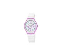 CALYPSO Reloj Unisex K5806/1 Junior Collection Caja de Caucho Multi Correa de Caucho Blanco