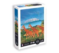 Calypto 3907304 - Puzle XL de 500 Piezas con diseño de Jirafas de Tacto Suave, Piezas Grandes con Superficie Aterciopelada, para Adultos y niños a Partir de 8 años, África, Sabana, Kilimandjaro