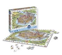 Calypto 3907506 Mittelalterburg - Puzle Infantil (100 Piezas, con Superficie Aterciopelada, Incluye Juego de búsqueda y póster de Rompecabezas, para niños a Partir de 6 años, Castillo, Castillo,