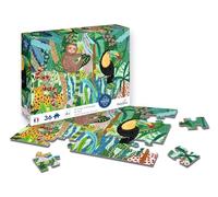Calypto 3907603 Costa Rica Infantil de 36 Tacto Suave, con Piezas Grandes y Superficie Aterciopelada, Incluye póster de puzle, para niños a Partir de 4 años, Animales, Selva, Color