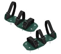 Calzado aireador de jardín con cierres flexibles y ejes de metal para una penetración profunda del suelo y ejes de aireador modificables para el cuidado simple del césped