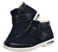 Calzado Ancho Especial Hombre, Zapatillas Ortopédica para ensanchar Ajustable Hombres Mujer Zapatos Ajustables Zapatos preventivos de Salud Extra Anchos,Azul,44.5 EU