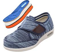 Calzado Ancho Especial Hombre Zapato Deportivo Rest Walking con Textil última generación y Suela de Poliuretano Ultraligera Zapato Deportivo Runner,Light blue,38 EU