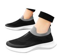 Calzado Casual Masculino Ligero y Transpirable para Uso Diario con diseño Moderno de Dos Tonos Ideal para Caminar y Disfrutar de Cada día (Black, 44) #83