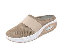 Calzado Casual Mujer cómodas para pies sensibles prácticas Zapatillas sin Cordones Malla Transpirable Ligera Suela de Goma Resistente cómodos Tenis de Entrenamiento Suela Gruesa amortiguante
