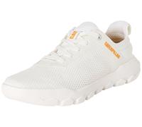 Calzado Cat: Zapatillas Hex Lite Vent para Hombre, Fabricadas con Malla de Nailon, Duradera, Plantilla de Espuma de Poliuretano Moldeada, Forro de calcetín Reciclado, Color Blanco Brillante, 11
