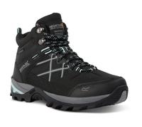 Regatta Women's Samaris III Walking Boots, Botas para Senderismo Mujer, Negro Blanqueado Aqua, 40 EU