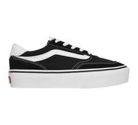 Vans Brooklyn LS Platform- Tenis para Mujer, Lona de Ante Negro Blanco, 38.5 EU