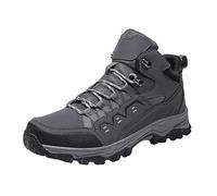 Calzado de senderismo y senderismo para hombre, botas altas para exteriores, resistentes para senderos, zapatos casuales con cordones para caminar para hombre, gris, 39 EU