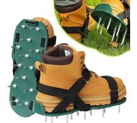 Calzado de uñas para césped premontado con , zapatos de ventilación de césped, ventiladores de césped manuales con clavos con correas ajustables para su uso para una ventilación eficaz del suelo (C)