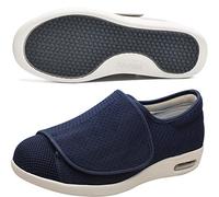 Calzado Diabeticos Hombre Zapatillas Mujer Ortopedica Zapatillas Hombre Anchas Fascitis Edema Calzado para Personas Mayores Zapato De Salud Cómodo,Azul,40.5 EU