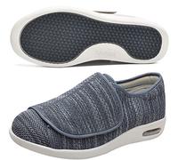 Calzado Diabeticos Hombre Zapatillas Mujer Ortopedica Zapatillas Hombre Anchas Fascitis Edema Calzado para Personas Mayores Zapato De Salud Cómodo,Darkgrey,41 EU